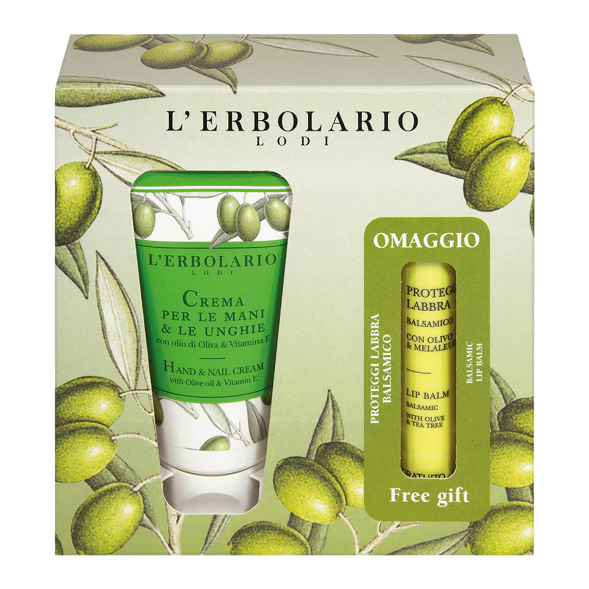 Olive Hand & Nail Cream & A Free Lip Balm